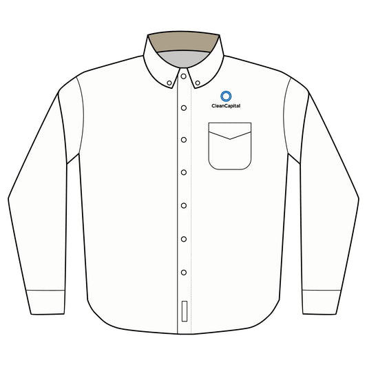 Embroidered Long Sleeve Dress Shirt — Corporate Logo Left Chest
