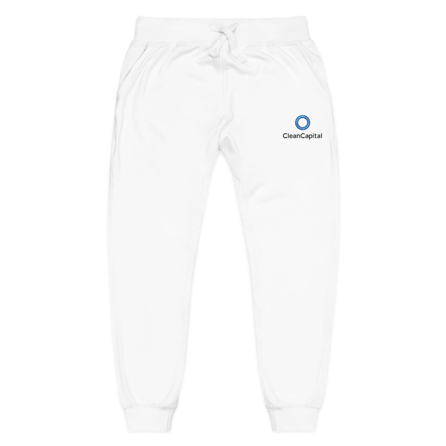 CleanCapital Cozy Fleece Sweatpants — Embroidered Joggers