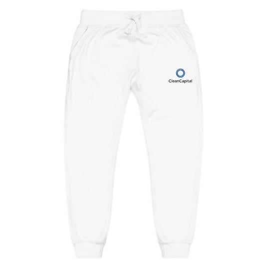 CleanCapital Cozy Fleece Sweatpants — Embroidered Joggers